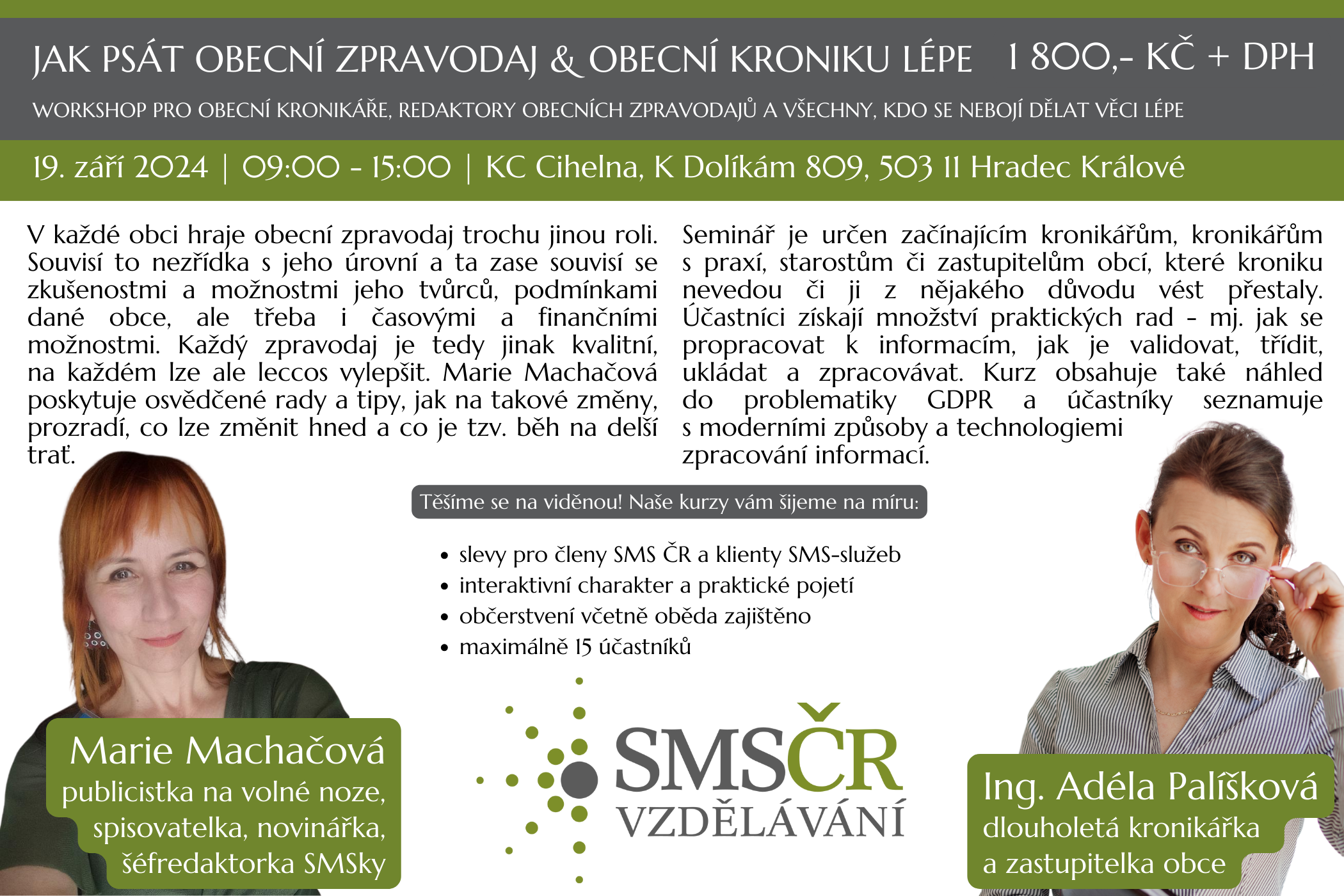 Jak psát obecní zpravodaj & obecní kroniku lépe_Hradec Králové_září 2024